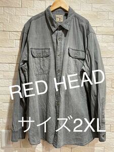 ビッグサイズ　RED HEAD レッドヘッド メンズ デニム風 長袖　2XL 送料無料　即決