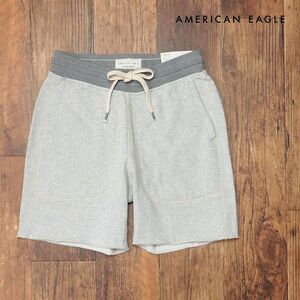 春夏/AMERICAN EAGLE/Lサイズ/イージー ハーフパンツ 4131-7286 裏起毛スウェット伸縮 無地 ダメージ加工 新品/ライトグレー/ih114/