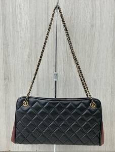 CHANEL シャネル マトラッセ 215※※※※※ チェーンショルダーバッグ ブラック