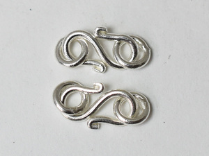 ●わくわくとんぼ玉★得割! カレンシルバーS字フックタイプ留金2個セットD3(12mm) Karen silver 925 銀 ハンドメイド【T20001D-3】