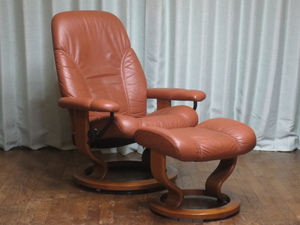 ノルウェー EKORNES エコーネス ディプロマット ストレスレスチェア オットマン セット 本革 パーソナルチェア リクライニングチェア 北欧