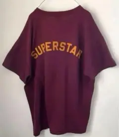 ★80s USA製 Russell SUPERSTAR Tシャツ XL エンジ