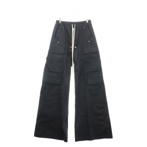 Rick Owens リックオウエンス 23SS CARGO BELAS カーゴベラ ドローストリングワイドカーゴパンツ ブラック RU01C4339-TE