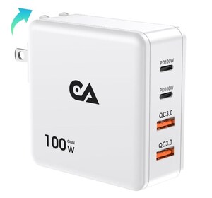 CableGeeker 100W 急速充電器 4ポート 折りたたみ式プラグ 【購入明細有】