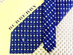 ♪2299S♪新品【花 小花 ロゴ入 柄】バーバリー【BURBERRY】ネクタイ