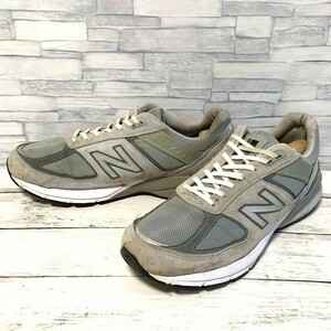 R5905bE アメリカ製 New Balance 990v5 ニューバランス スニーカー グレー メンズ 32cm 大きいサイズ スウェード メッシュ シューズ 靴