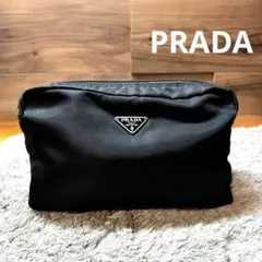 PRADA プラダ ポーチ 化粧ポーチ 小物入れ ナイロン 三角プレート