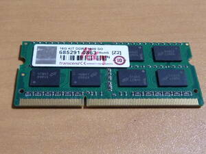 Transcend DDR3 1600 8GB（16GBkitの片方） 中古メモリー（認識可能でした）