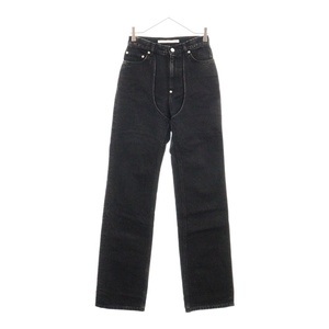 ジョンローレンスサリバン WASHED DENIM CHAPS JAENS ウォッシュド デニム チャップスジーンズ レディース ブラック 2D016-0322-37