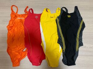 ジャンク品1円スタート　競泳水着レディース4着セット　arena speedo Aesco Ｌ〜サイズ