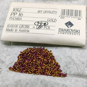 ☆ほぼ未使用 SWAROVSKI スワロフスキー ヴィンテージ ルース 1012 16PP 10gross Fuchsia フクシャ 裸石 グルーデコ R-348