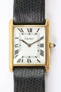 【ジャンク】Cartier カルティエ 初期 マストタンク 18KGP 手巻き 腕時計 ヴィンテージ 3279-HA