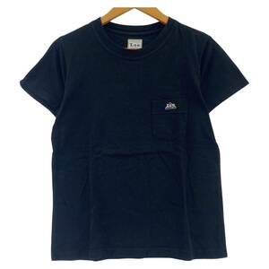 ゆうパケットOK Lee リー ワンポイント刺 半袖Ｔシャツ sizeM/ブラック