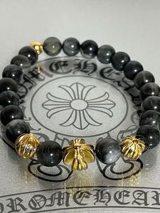 美品/クロムハーツ/Chrome hearts/ビーズ　ブレスレット　V13 BEAD8㎜　22k イーグルアイ