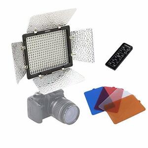 【中古】YONGNUO製 YN300- 300球 LED ビデオライト 超高輝度 色温度調整 リモコン付き