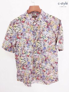 F625a [春夏][人気] Paul Smith COLLECTION ポールスミスコレクション 半袖シャツ L マルチカラー 花柄 ボタニカル | トップス N