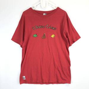 チャムス CHUMS 半袖Tシャツ レッド CHUMS CAMP Lサイズ CH01-0811