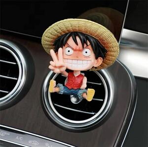 【新品未使用】ONE PIECE ワンピース ルフィ カーアクセサリー アロマ　フィギュア PVC 箱無し