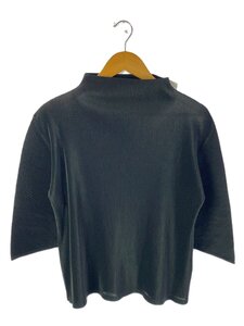 PLEATS PLEASE ISSEY MIYAKE◆七分袖カットソー/3/ポリエステル/BLK/無地/PP02FK113