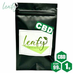 CBD アイソレート パウダー 1g 1000mg Leafy 粉末 粉 舌下吸収パウダー 99％ 本体 高純度 睡眠や健康維持に