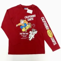 新品タグ付き　赤　スケボー　カリフォルニアサンタ　長袖Tシャツ　LLサイズ