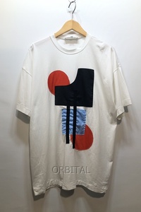 経堂)エンフォルド ENFOLD 24SS COLLAGE T-SHIRT オーバーサイズ カレッジ Tシャツ 38 ホワイト 定価￥26,400-