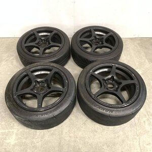 RAYS レイズ VOLK RACING チャレンジ ホイール&ラジアルタイヤ 17x8.0JJ PCD114.3 5穴 OFF+32○現状品