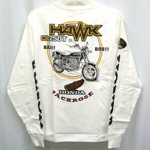 ホンダ×ジャックローズ HONDA×JACK ROSE CB250T HAWKロンT 533500 ホワイト XL アメカジ バイク 旧車