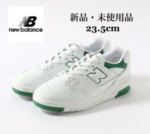 NEW BALANCE ニューバランス BB550 SWB ホワイト/グリーン レディース スニーカー 23.5cm