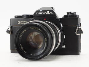 ★訳あり大特価★ ミノルタ MINOLTA XD ブラックボディ ROKKOR-TC 100mm F4 レンズセット #TA6911