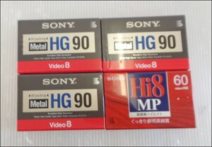 Bana8◆未開封◆4個セット◆SONY/ソニー 8ミリビデオ ビデオカセット P6-90HG/P6-60HMP3