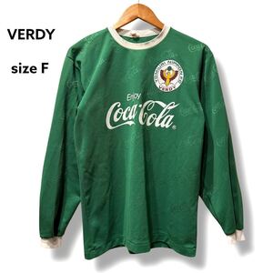 激レア YOMIURI NIPPON FC VERDY Coca-Cola 長袖 ユニフォーム ゲーム シャツ ロンT 読売 ヴェルディ サッカー コカコーラ ウェア GARF F