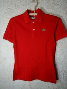 to2423　レア　CHEMISE LACOSTE　ラコステ　レディース　レトロ　vintage　ビンテージ　半袖　ポロシャツ　ワンポイント　ロゴ　人気