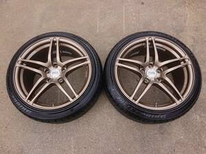 希少！絶版！YOKOHAMA ヨコハマ AVS MODEL5 モデル5 18インチ 9J OFF+35 5H PCD114.3 235/40R18 2本 スカイライン シルビア マークⅡ☆