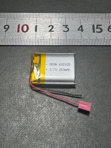 602025 リチウムポリマー電池 リポバッテリー 3.7V 250mAh コネクタなし