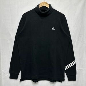 adidas アディダス ゴルフ ウェア ポロ シャツ タートル ネック 長袖 ロング スリーブ O 黒 ブラック メンズ テーラーメイド b18906