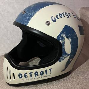 DETROIT GASOLINE ALLEY オリジナル フルフェイスヘルメット 世田谷ベース 所ジョージ ビンテージ オフロード モトクロス M L フリーサイズ