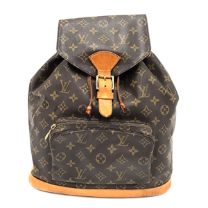 ルイヴィトン M51135 モノグラム モンスリGM リュックサック バッグパック 鞄 ブラウン系 LOUIS VUITTON QR101-149