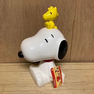 未使用タグ付き スヌーピー ビッグバンク 貯金箱 高さ約34センチ プラ製 SNOOPY PEANUTS