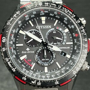 美品 CITIZEN シチズン PROMASTER プロマスター SKY CB5001-57E 腕時計 エコドライブ 電波ソーラー アナログ カレンダー クロノグラフ