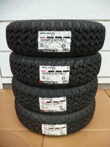 ★日本製◎領収書OK◎4本セット送料込み16,800円～◎ヨコハマ　ジオランダーKT◎145/80R12　145R12　6PR同等品◎軽トラック◎G