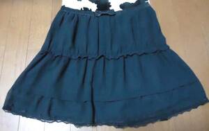 1104★MINIMUM★黒シフォンミニスカート２★USED即決