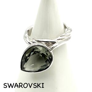 SWAROVSKI｜スワロフスキー 指輪 55【アクティ】ドロップ ラインストーン シルバーカラー グレー系 13.5号 リング アクセサリー ac1073