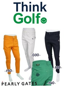 ‡新品国内正規　PERLYGATES パーリーゲイツThink Golf ドビーストレッチ メンズパンツ　抗菌防臭加工/カラーオレンジ　サイズ4