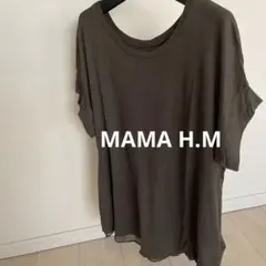 MAMA H.M後ろ揺れるオーガンジーカットソー