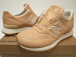 【送料無料 即決】NEW BALANCE UK製 W576VT 24.5cm US7.5新品 30周年記念 ホーウィンHORWEEN社製ベジタンレザー ヌメ革 オールレザー英国製