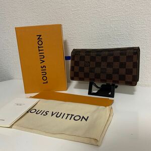 LOUIS VUITTON ルイヴィトン ダミエ　ポルトフォイユ プラザ　長財布 ブラウン系