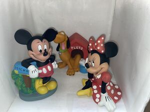 東京ディズニーランド　レトロ　ミッキー ミニー　プルート　ソフビバンク現状品