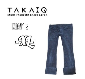 送料込み　メンズXL◇TAKA.Q◇コーデュロイパンツ　navy ストレート