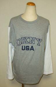 即決　デッドストック　90s DKNY 長袖シャツ　アメリカ製 ポロスポーツ　Tシャツ